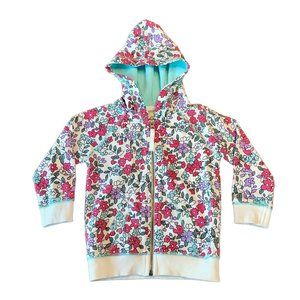 PEEK Girls Floral Hoodie Jacket 2 2T EUC Cotton Spring Toddler Girl Pink Flowers